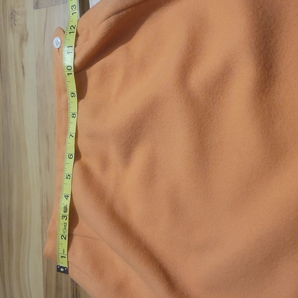 Vintage 60s 70s  Orange Wool Skirt S - Picture 8 of 10